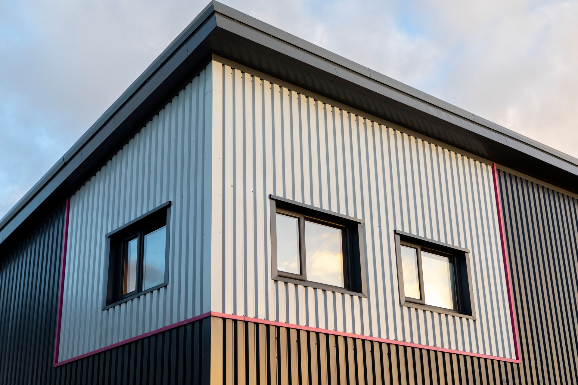 Modern metal clad building on a light industrial estate